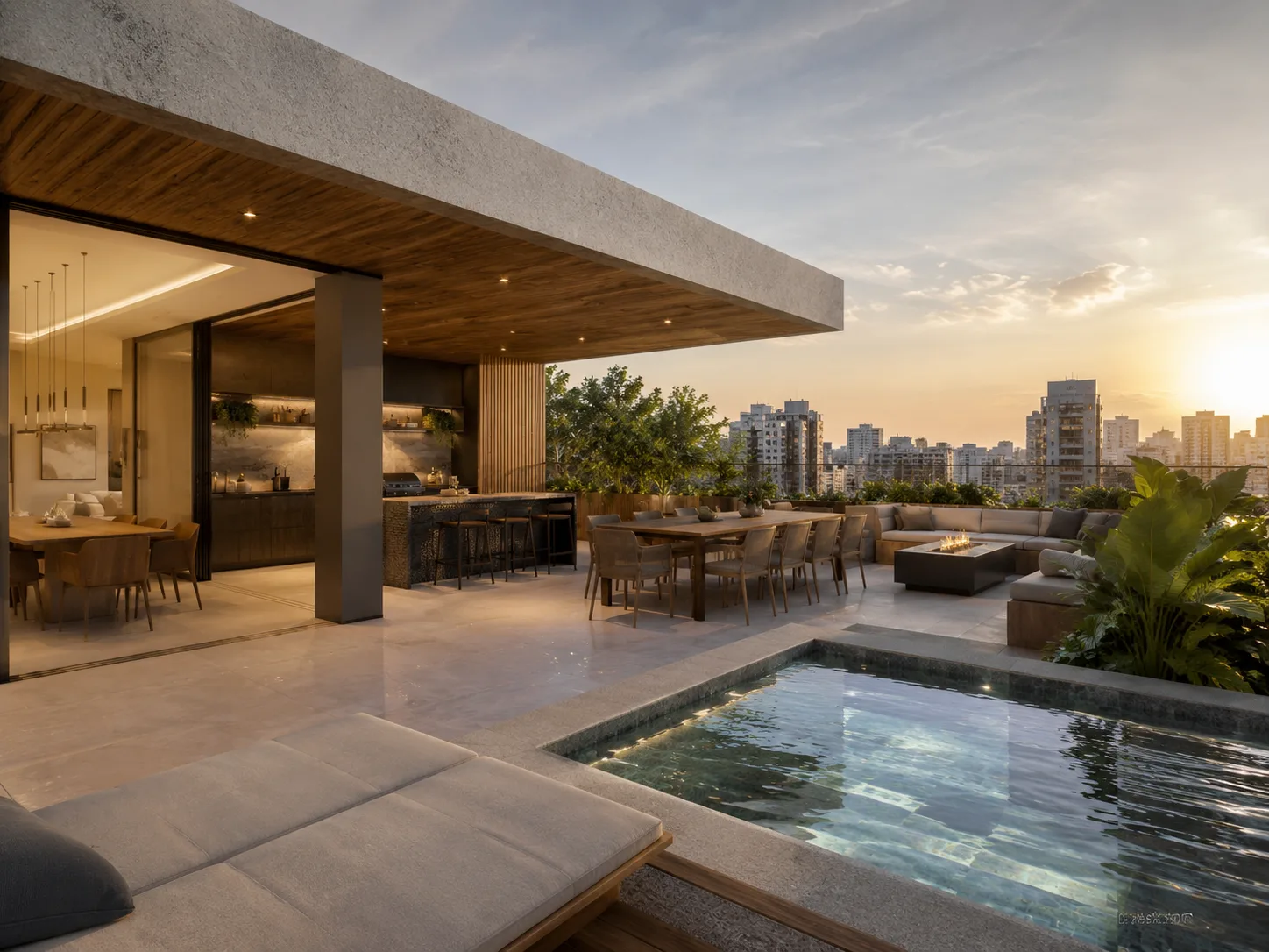 Cobertura reformada em Vila Nova Conceição com área externa