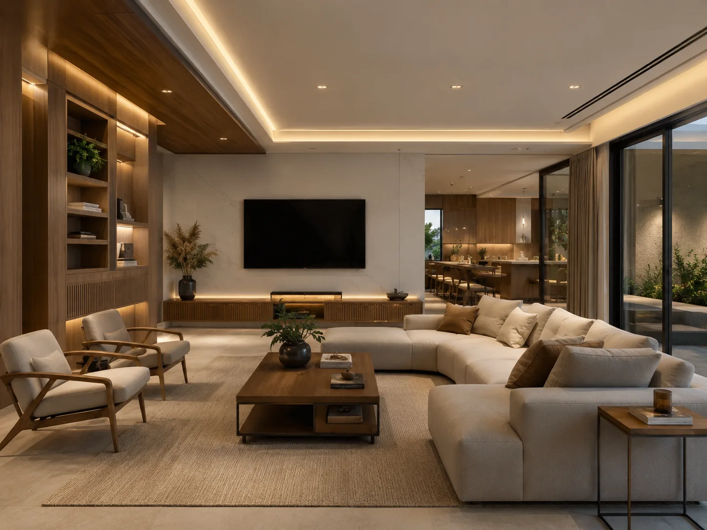 Ambiente residencial reformado com projeto de arquitetura